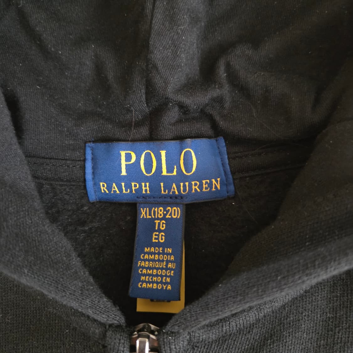 폴로 보이즈 후드집업 블랙 XL(새거) 상품이미지2