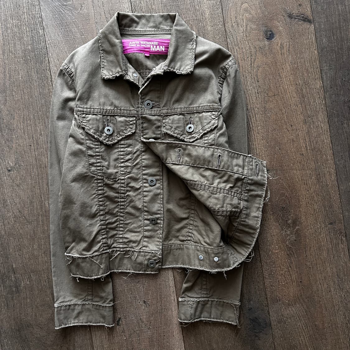 Distressed Cotton Trucker Jacket 상품이미지5