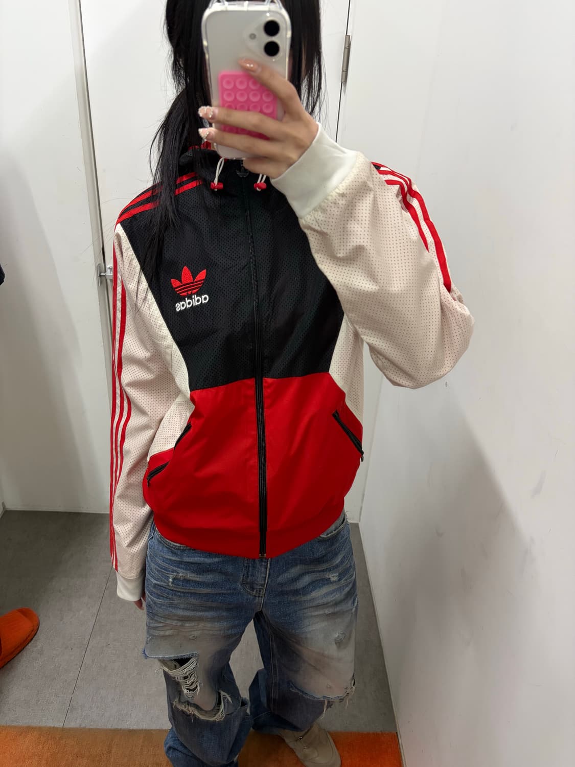 아디다스 배색 바람막이 상품이미지3