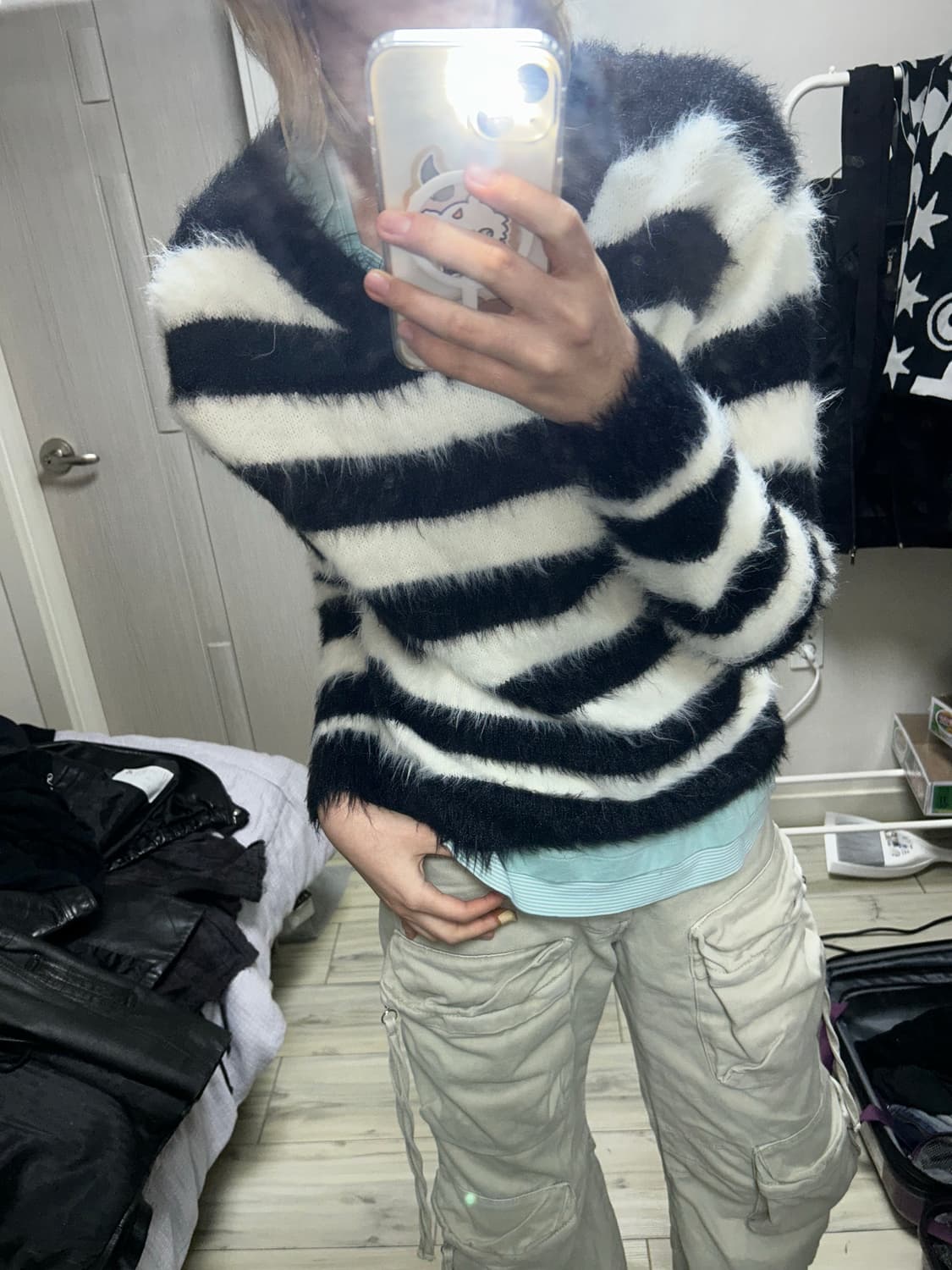 펑크 스트라이프 니트 상품이미지1