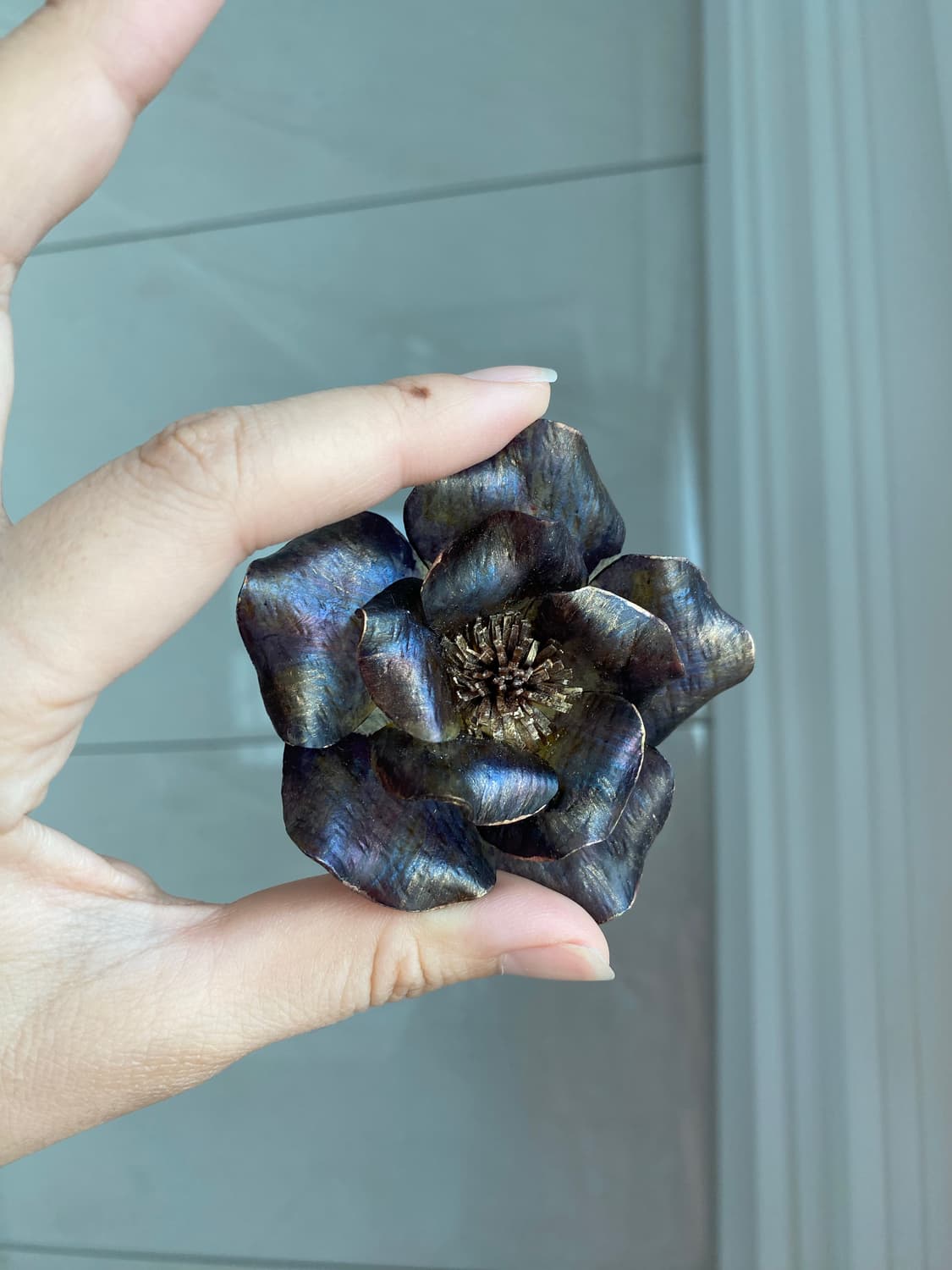 빈티지 가죽 플라워 브로치 상품이미지6