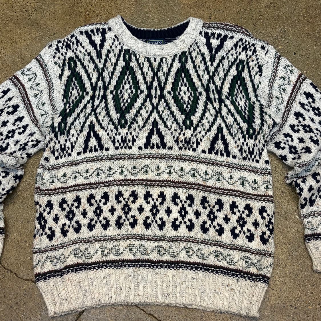 90s Made in USA 빈티지 챕스 랄프로렌 크리스마스 니트 상품이미지3