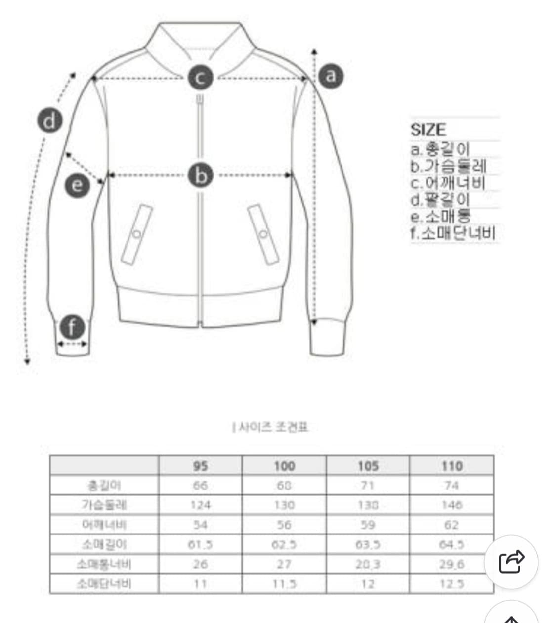 코오롱 시리즈(series) 워싱 ma-1 블랙 100 / 마원 항공점퍼 상품이미지6