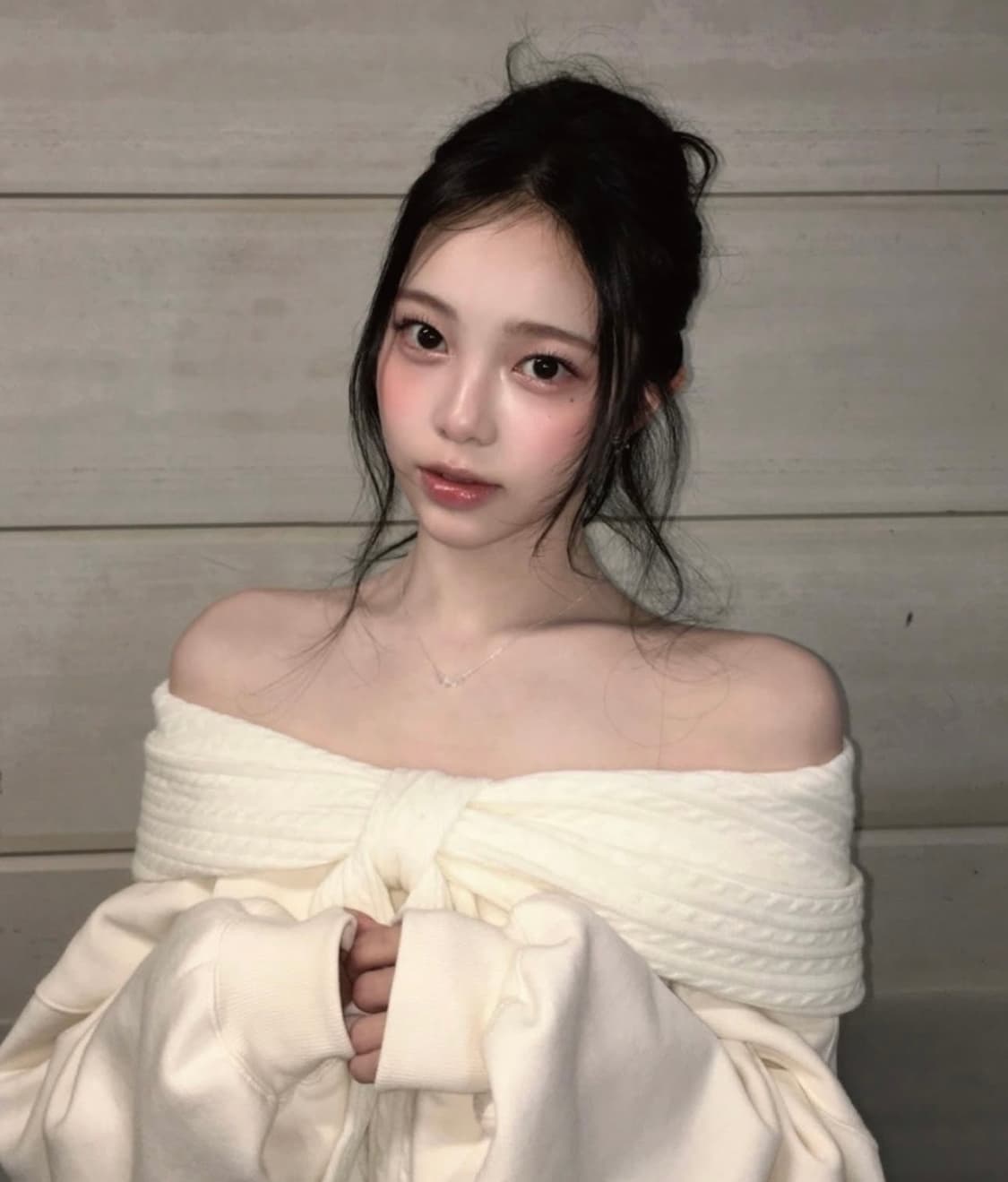 더티스 리본 후드 아이보리 (택O) 상품이미지1