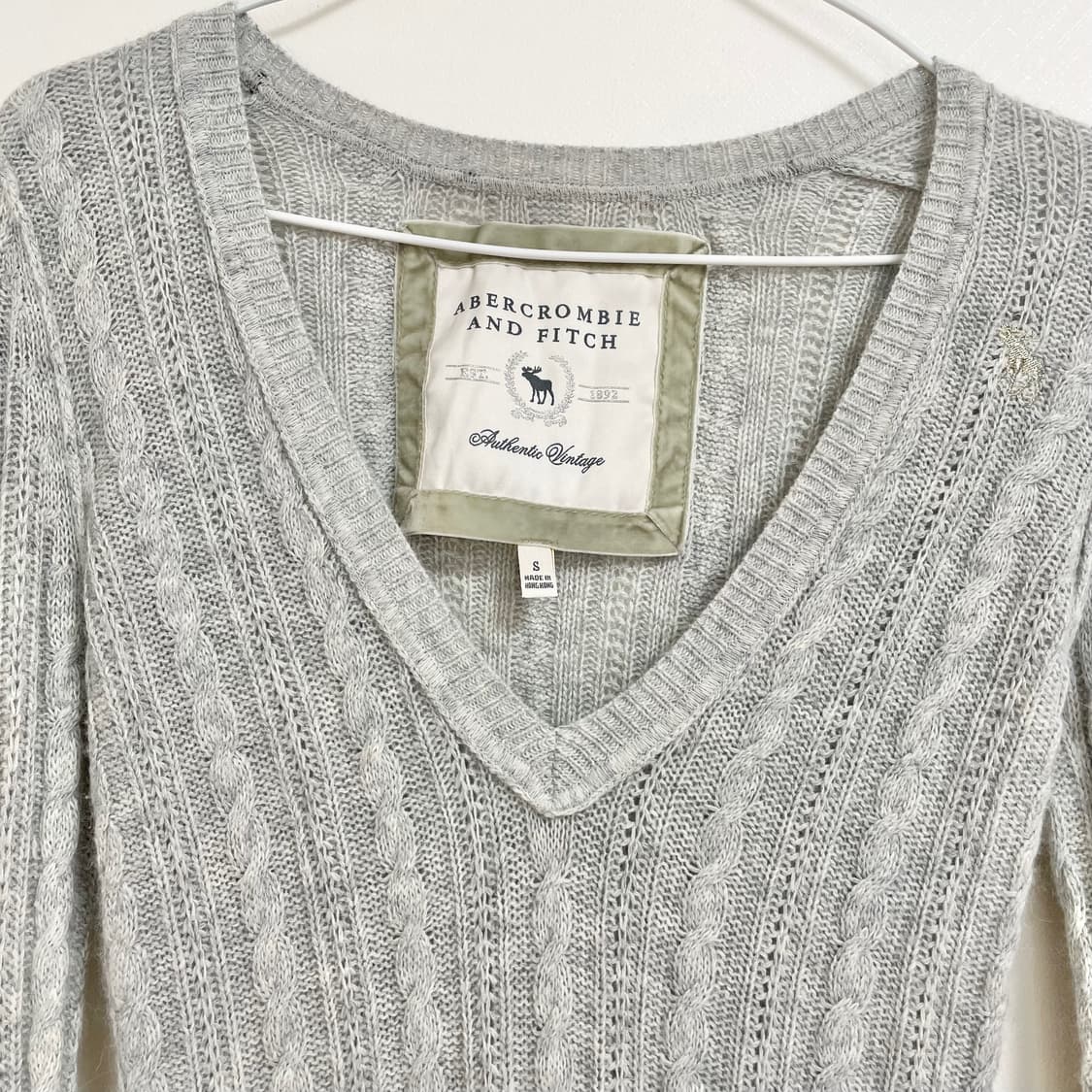 Aberrombie 아베크롬비 핀터깔 그레이 딱붙 니트아베니트 아베딱붙 상품이미지4