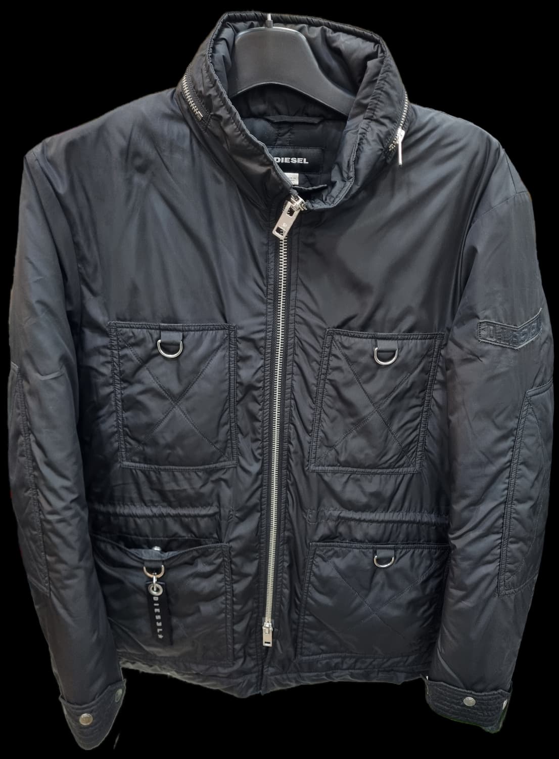 디젤 남성 블랙 퀼팅 자켓 L 상품이미지1