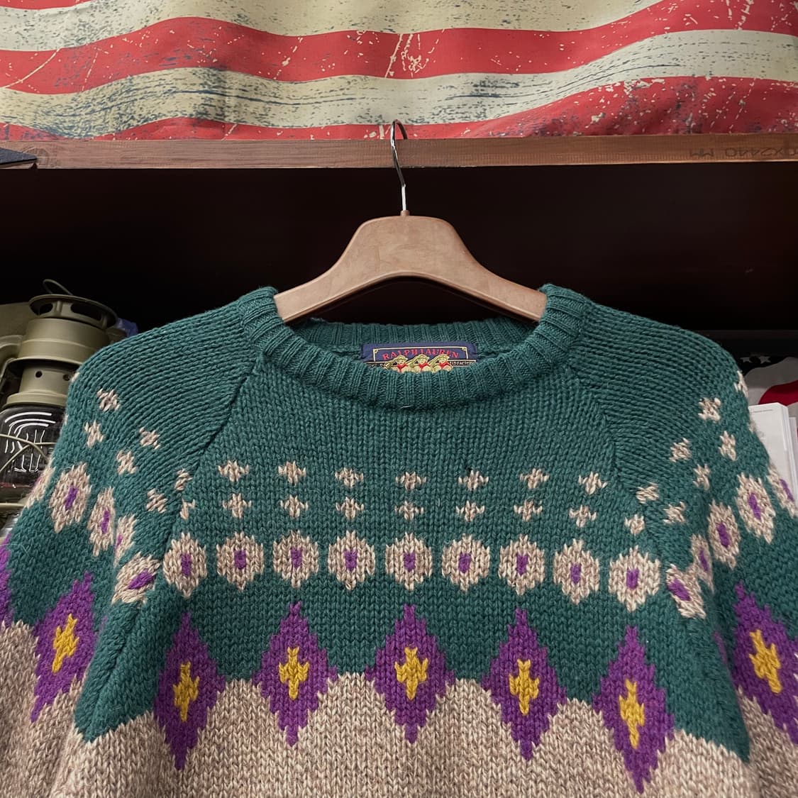 90s 폴로 랄프로렌 챕스 패턴 헤비 울 니트 스웨터 상품이미지3