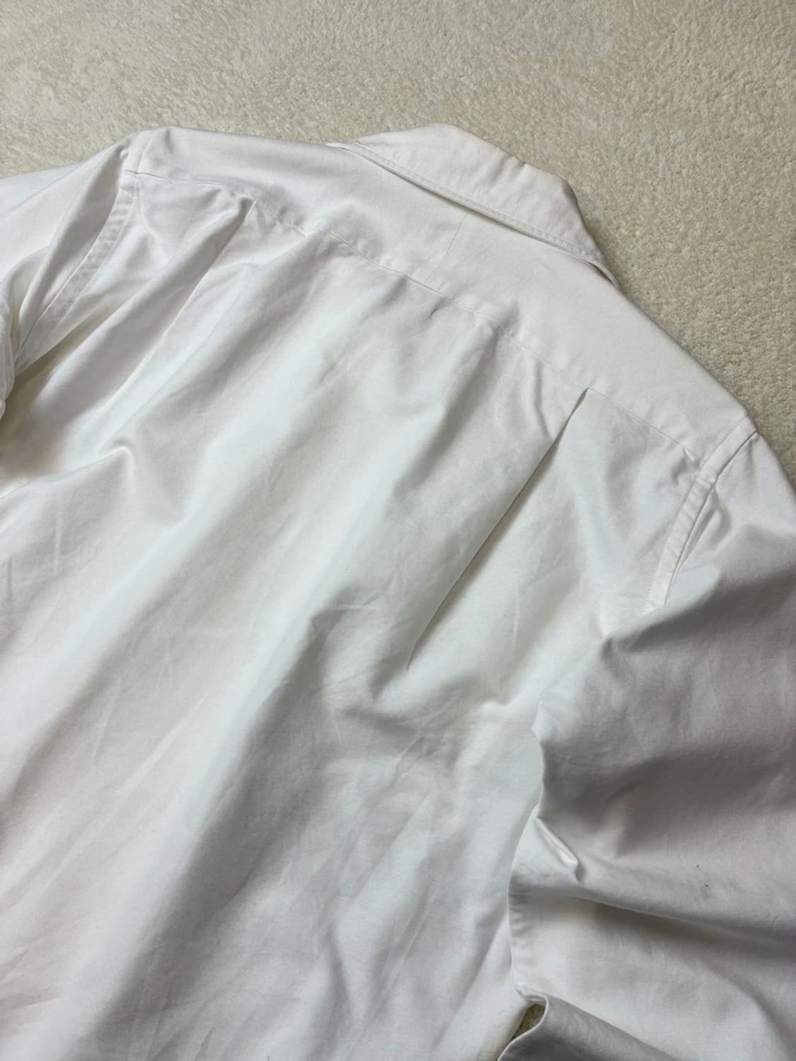 드레익스 코튼 플리츠 버튼다운 화이트 셔츠 PN5794 상품이미지5