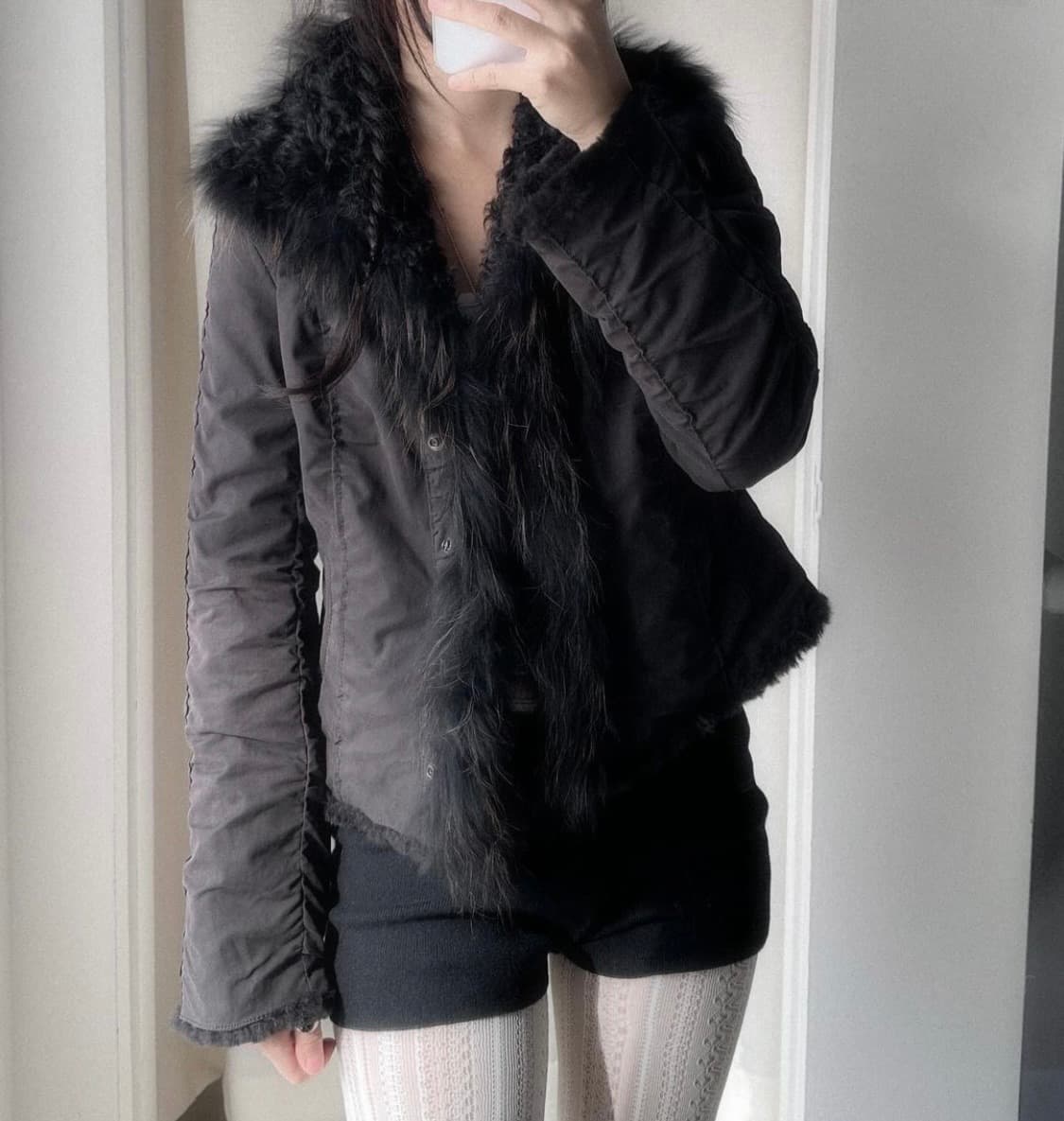 빈티지 믹스 퍼 셔링 자켓 상품이미지2