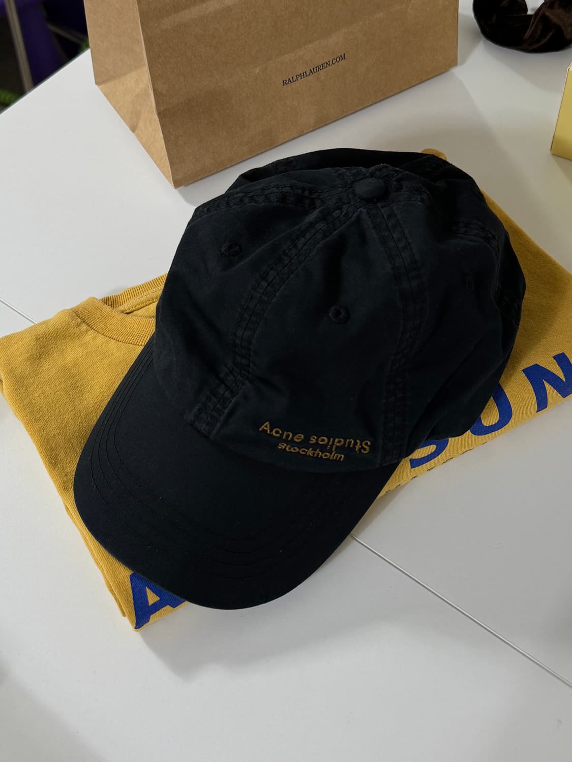 아크네 스튜디오 자수 블랙 볼캡 59cm 상품이미지1