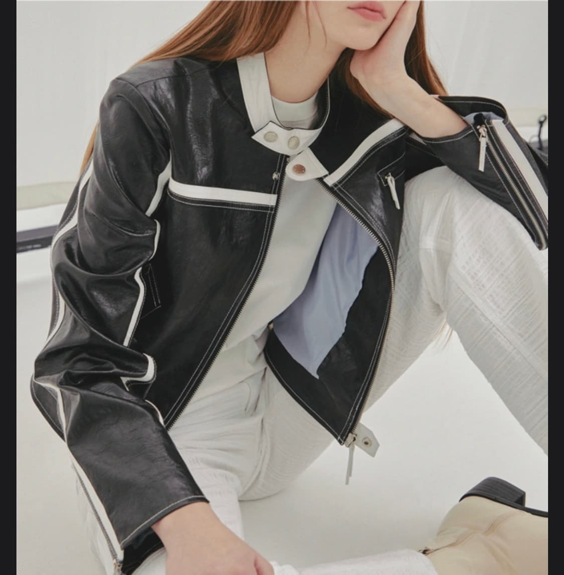 아비에무아 페이크레더 레이서 자켓 상품이미지2