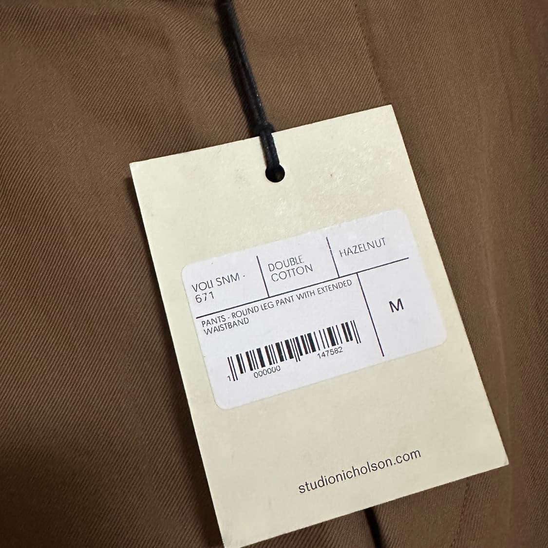 새상품 스튜디오니콜슨 라운드 레그 팬츠 M 사이즈 상품이미지4