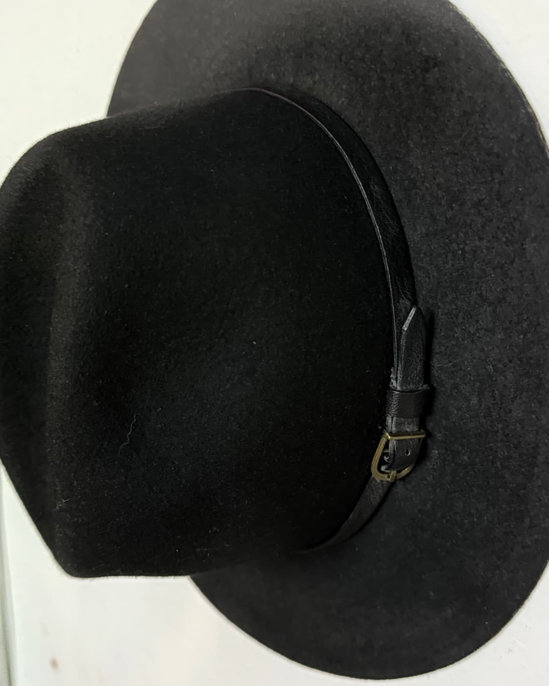클럽모나코 레더 밴드 울 펠트 페도라 OS 상품이미지3