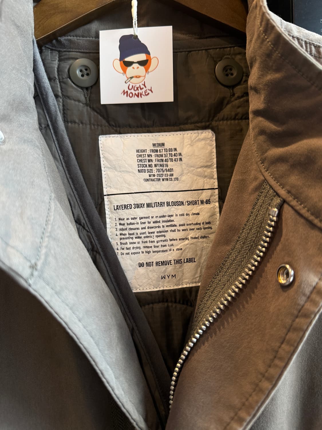 WYM LIDNM 숏 m-65 자켓 M(XL) 상품이미지7