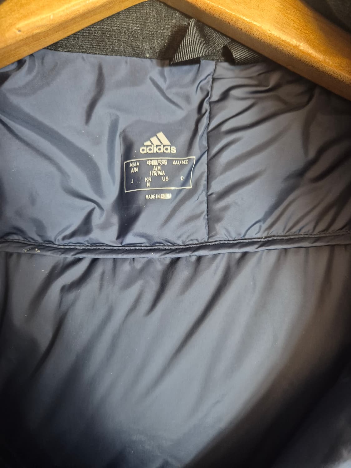 95 )아디다스 덕다운 후드 패딩 점퍼 네이비 상품이미지5