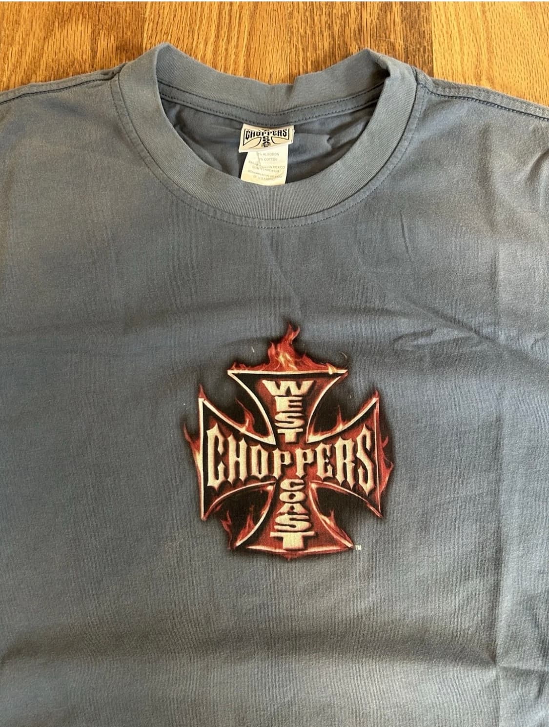 West Coast Choppers 디스트레스드 셔츠 블랙 페이드 상품이미지3