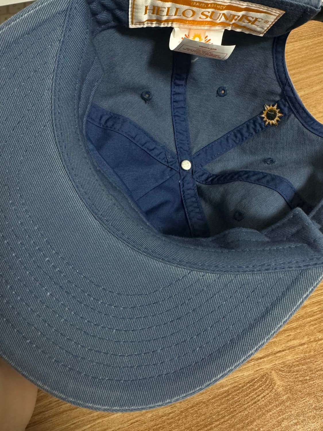 헬로우썬라이즈 6패널캡 (오션블루) 상품이미지3