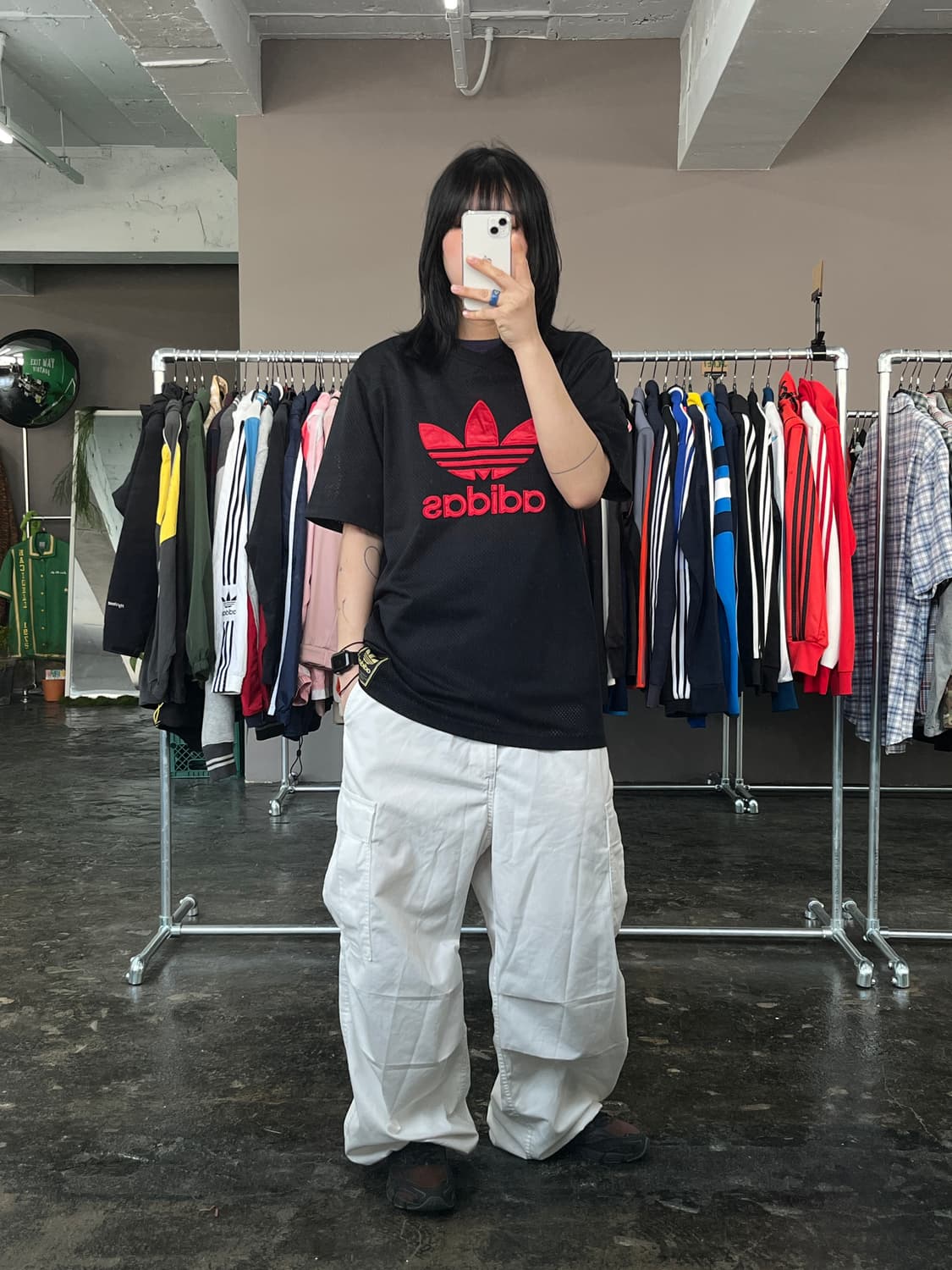 아디다스 자수 로고 메쉬 반팔 티셔츠  상품이미지3