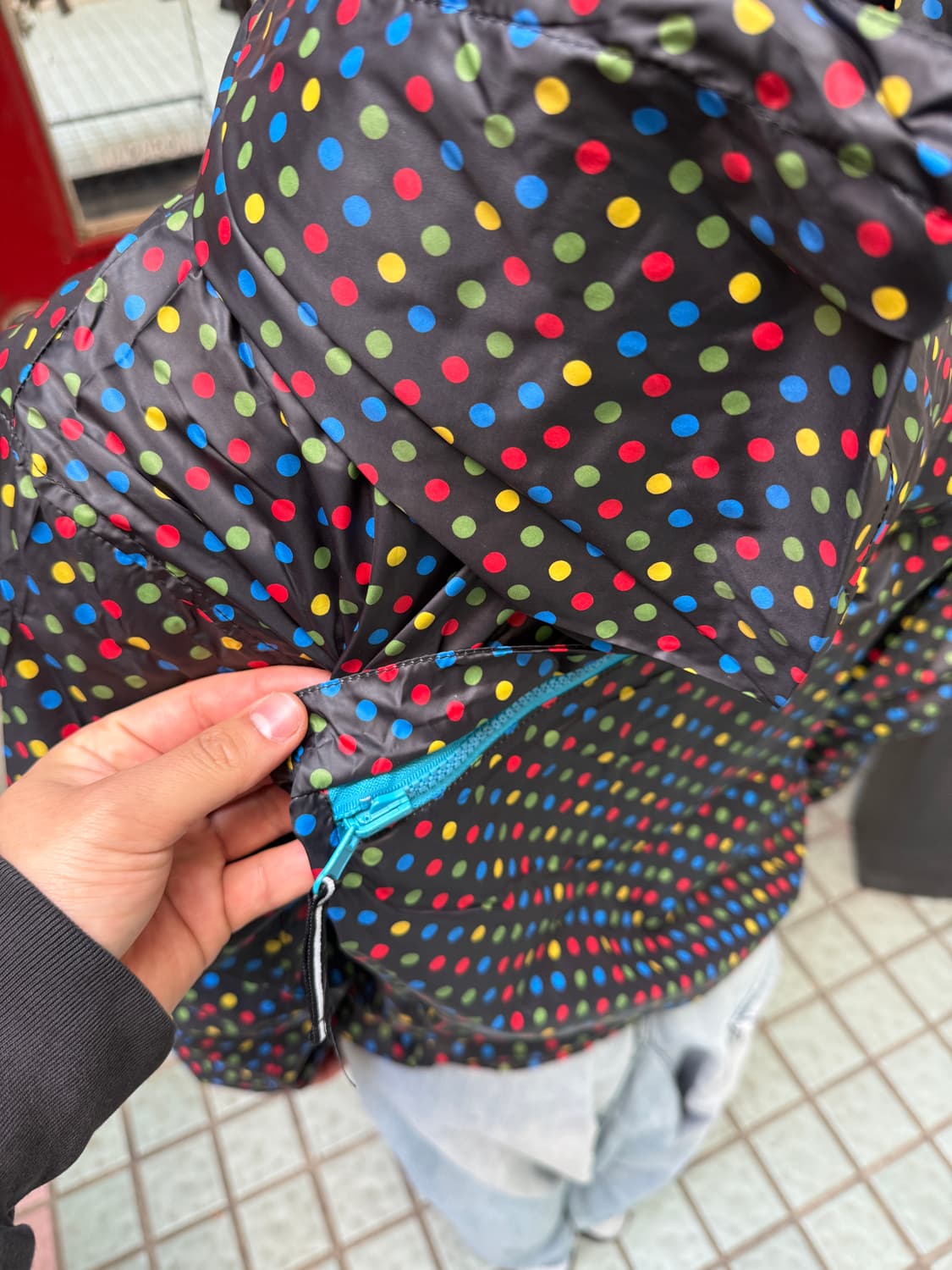 X-LARGE 엑스라지 도트 땡땡이 바람막이 새상품 M,L 상품이미지4