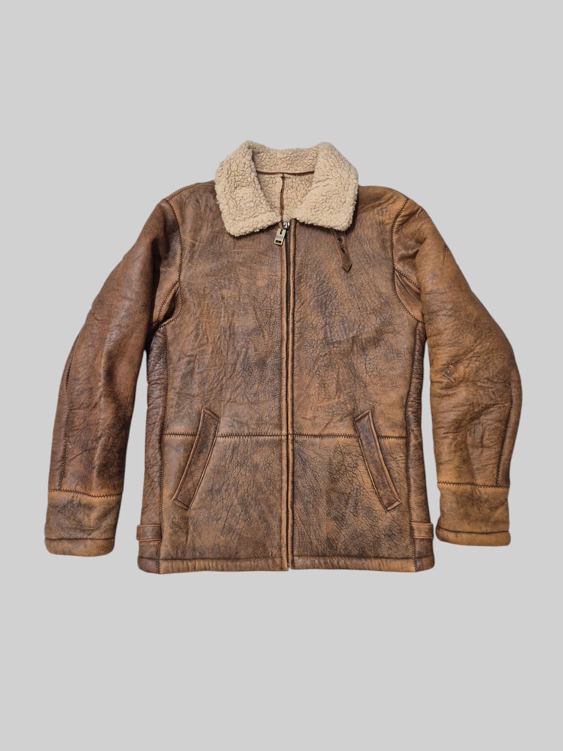 빈티지 레더 무스탕 무톤자켓 상품이미지2