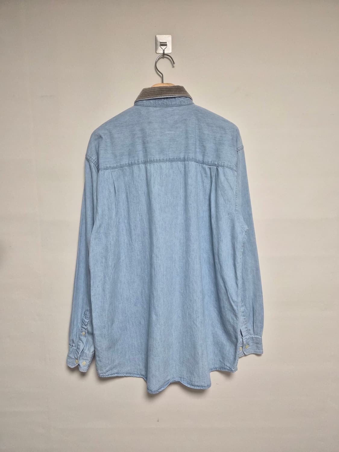 칼하트Carhartt 카라 배색 데님 셔츠 L - S235 상품이미지2