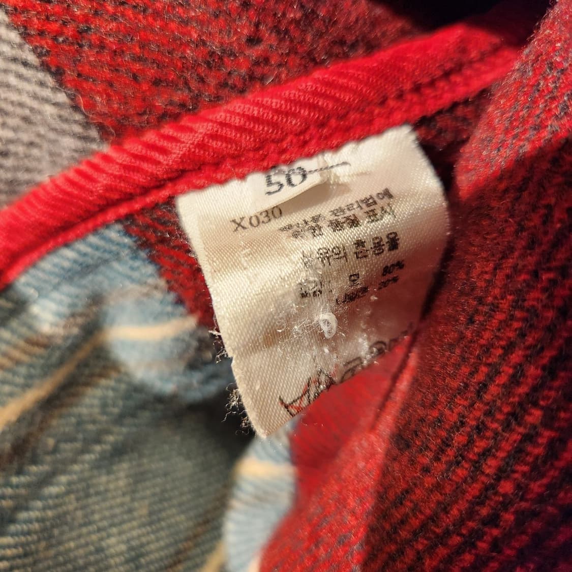 이태리 베네통 00s 울 타탄체크 헌팅 자켓 코트 L 105 상품이미지6