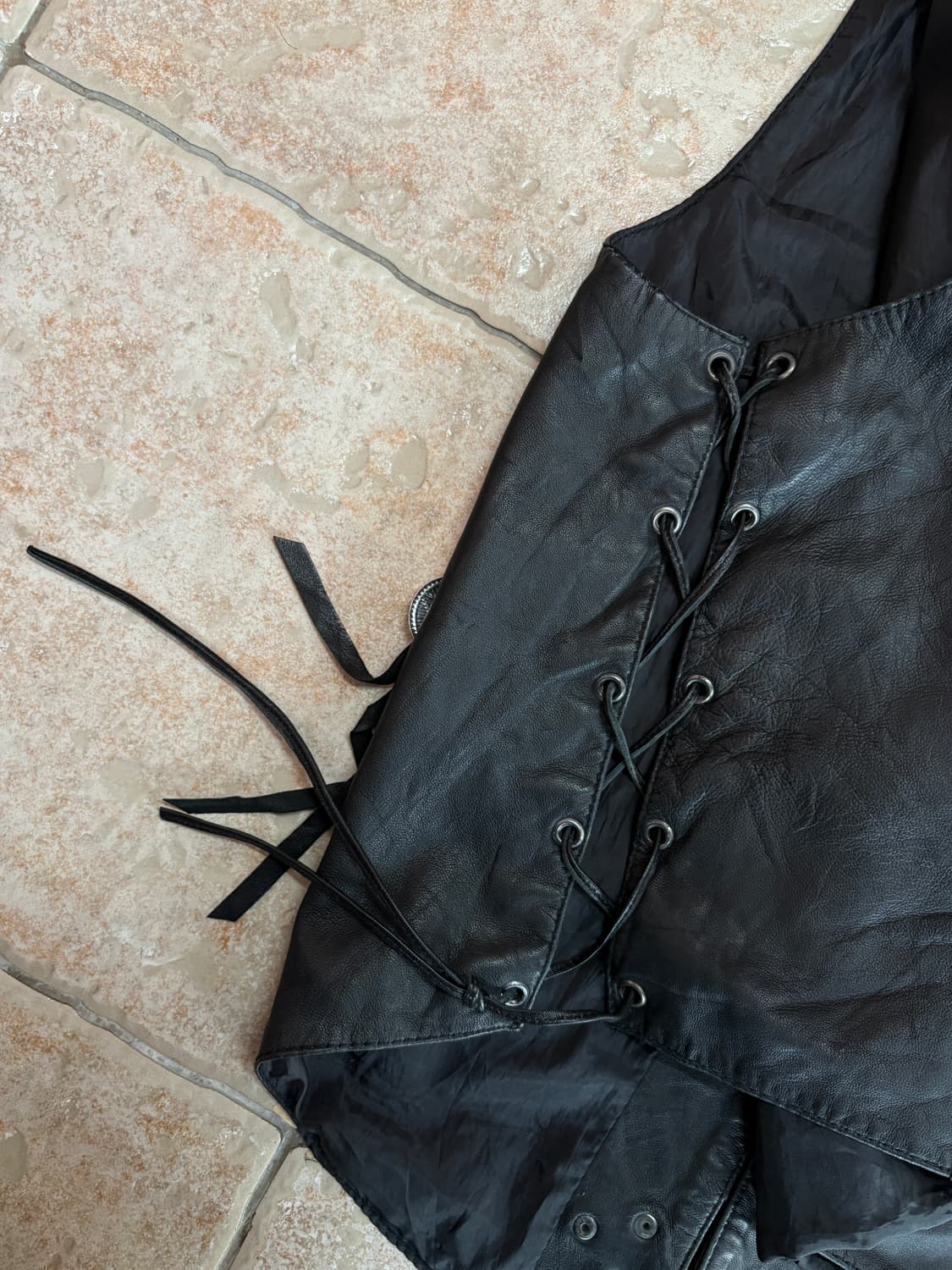 [2XL] High way fireman leather vest 상품이미지8