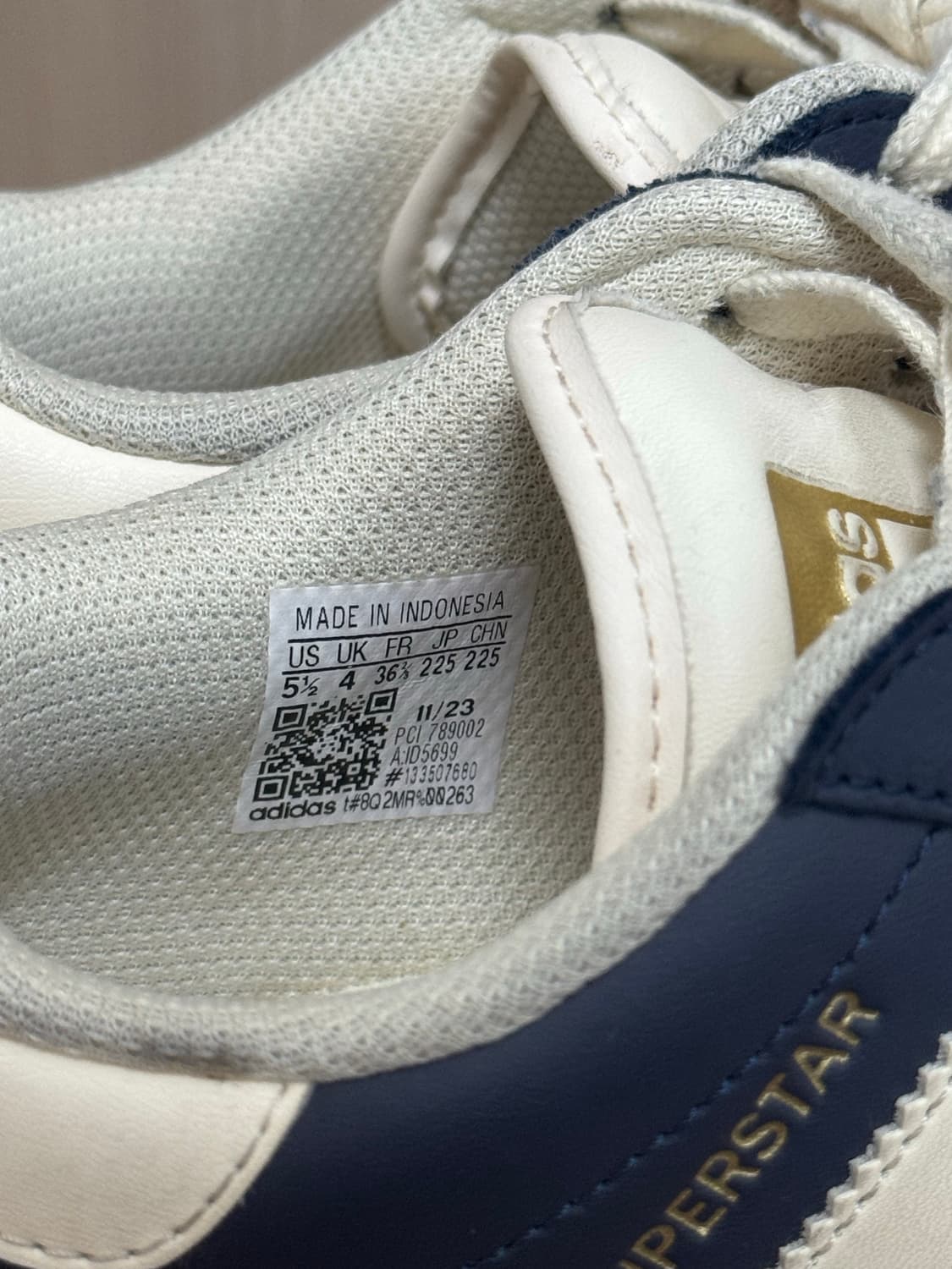 아디다스 슈퍼스타 인디고 크림화이트 상품이미지6