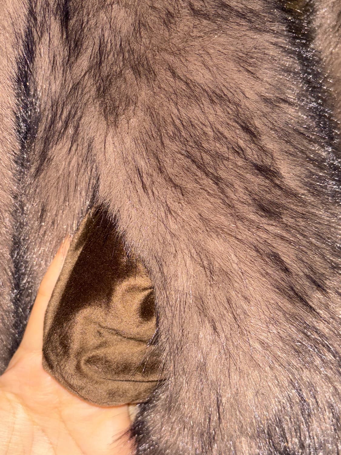 던스트 크롭 퍼 자켓 브라운 상품이미지8