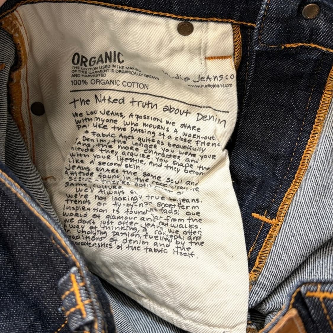 NUDIE JEANS 씬핏 드리아트 윌 데님팬츠 32 상품이미지8