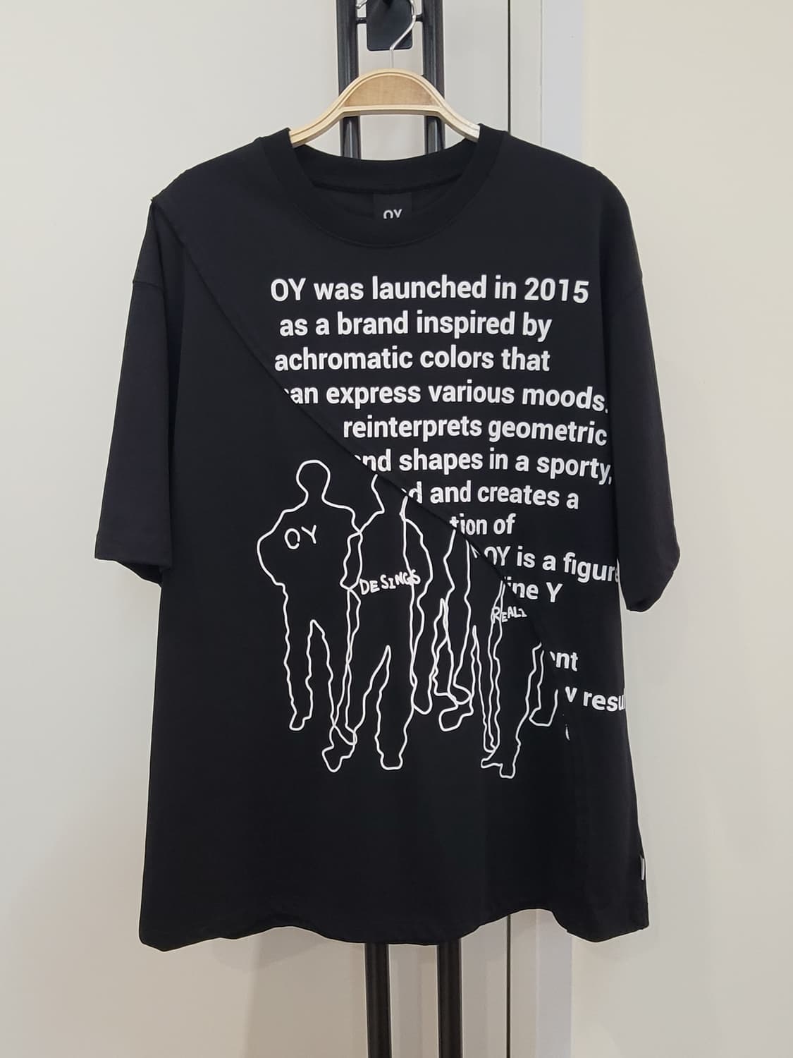 OY 오와이 블랙 프린팅 반팔 티셔츠 1사이즈 택달린 새제품 상품이미지1