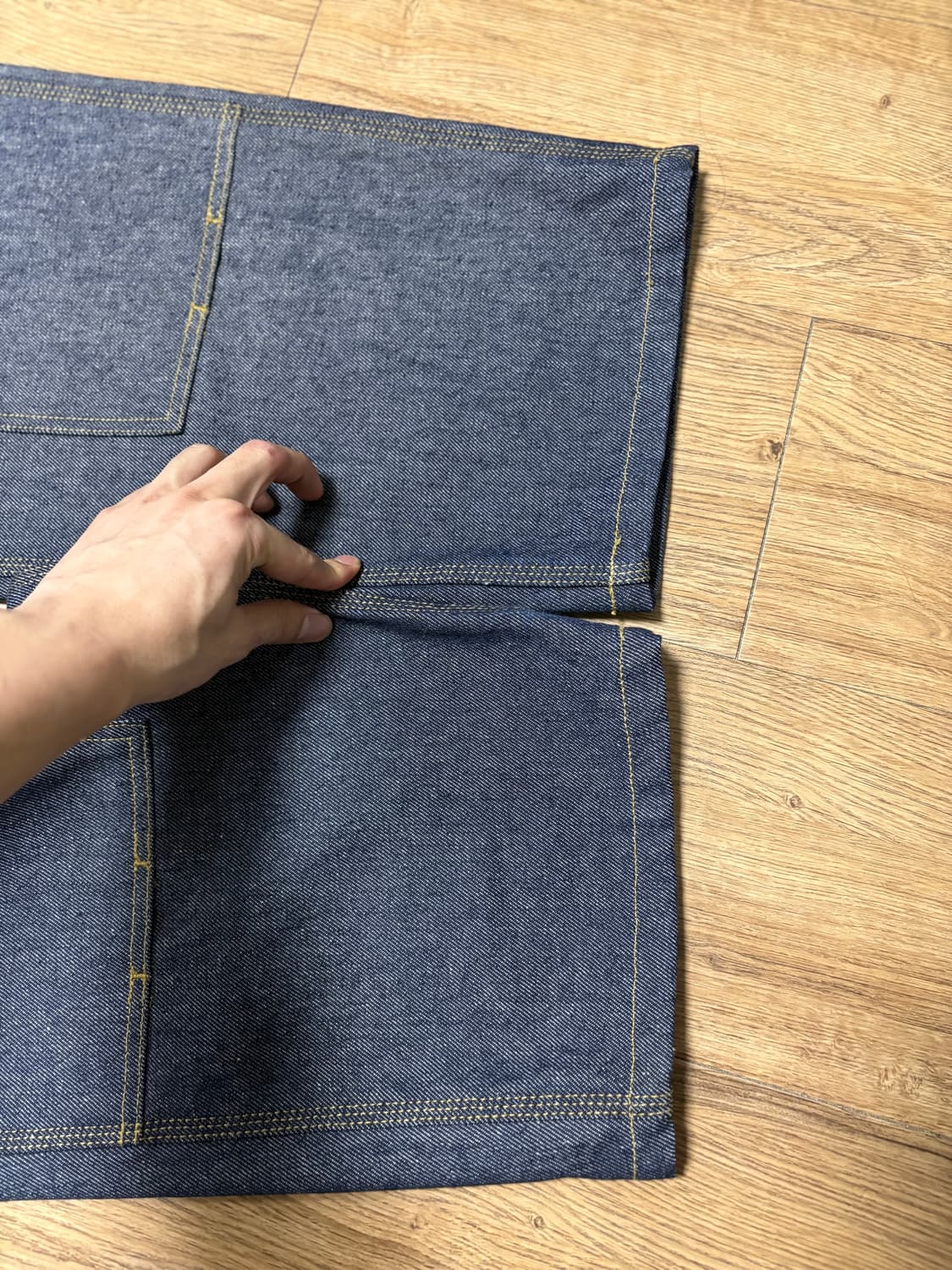 칼하트 og 더블니 팬츠 블루 리지드 L 상품이미지7