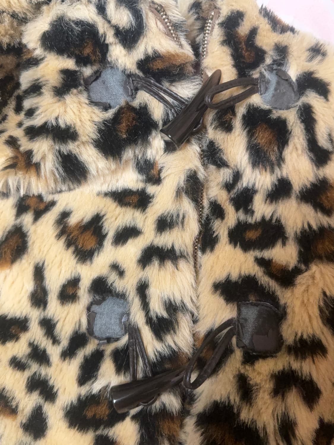 일본 갸루 레오파드 퍼 후드 자켓  상품이미지3