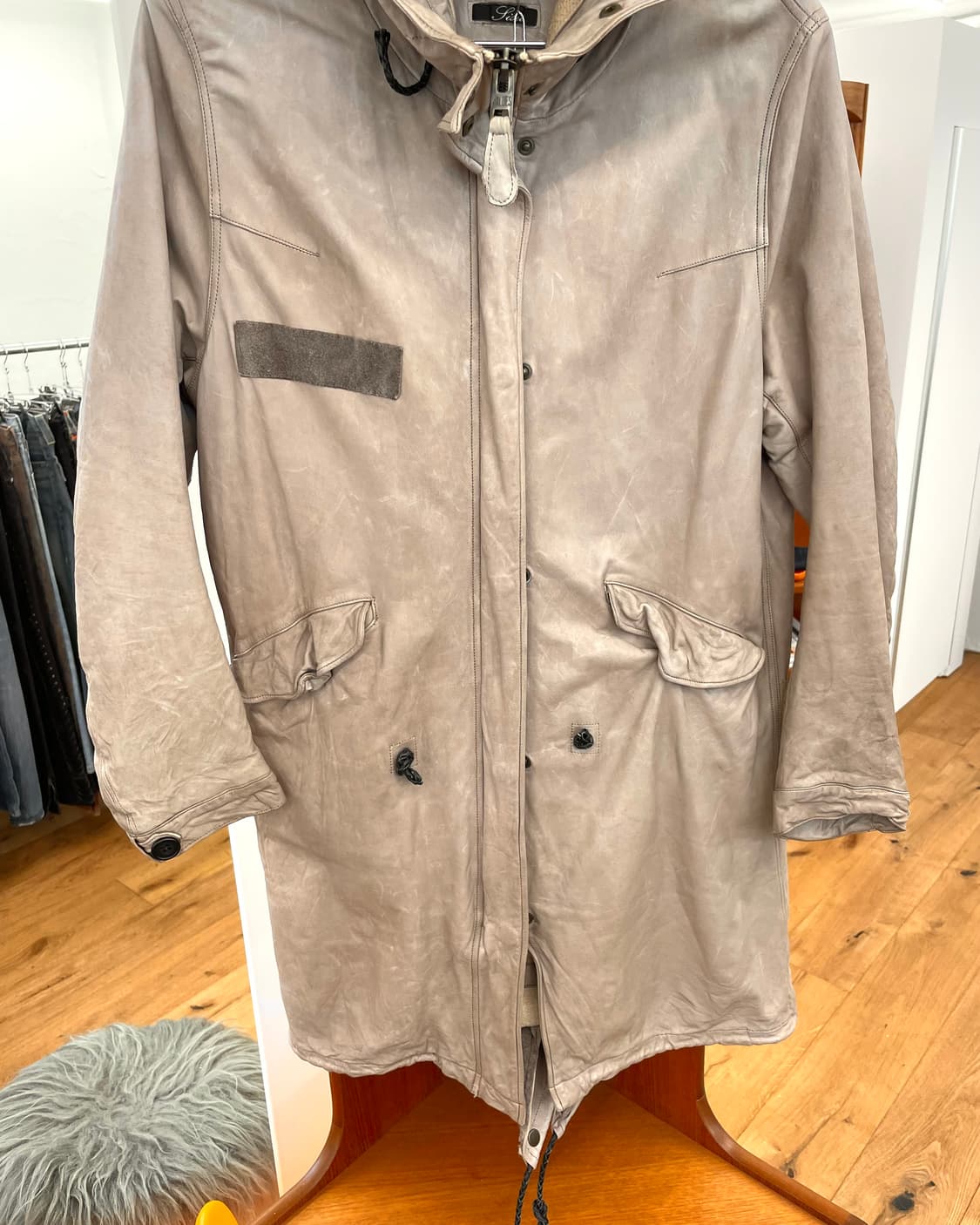 sisii 레더 피쉬테일 파카 상품이미지8