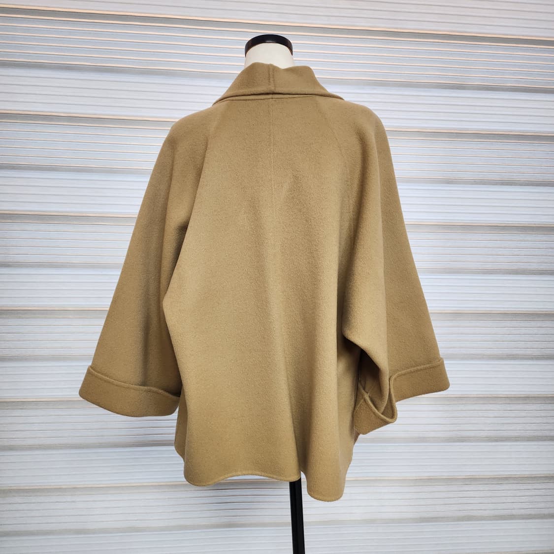 《새상품》울 숄카라 핸드메이드 코트 상품이미지3