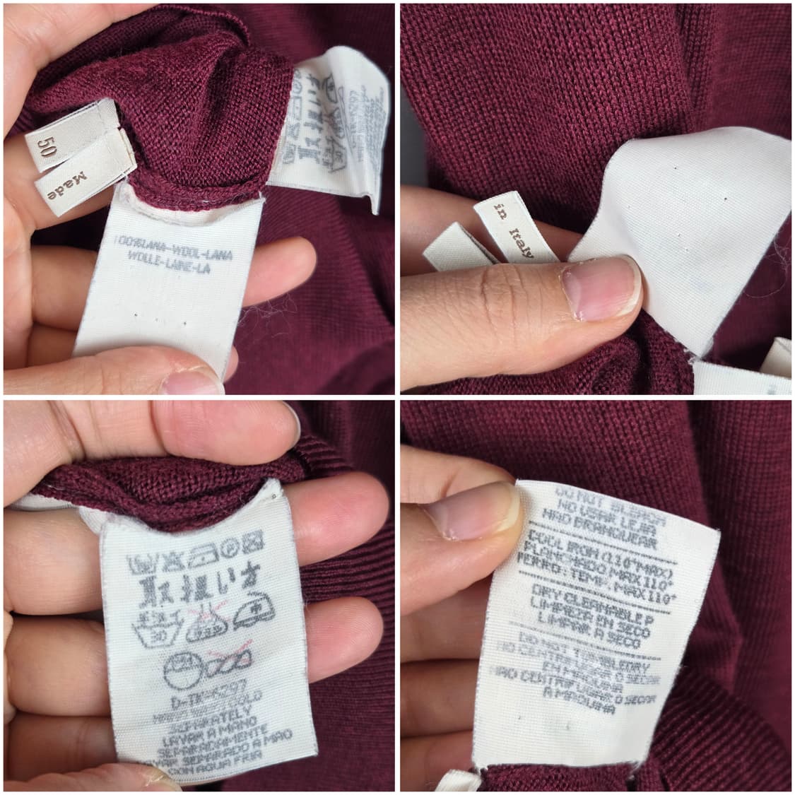 [무료배송]에르메네질도 제냐 50 남성 울100 카라 긴팔 니트 니트티 상품이미지10