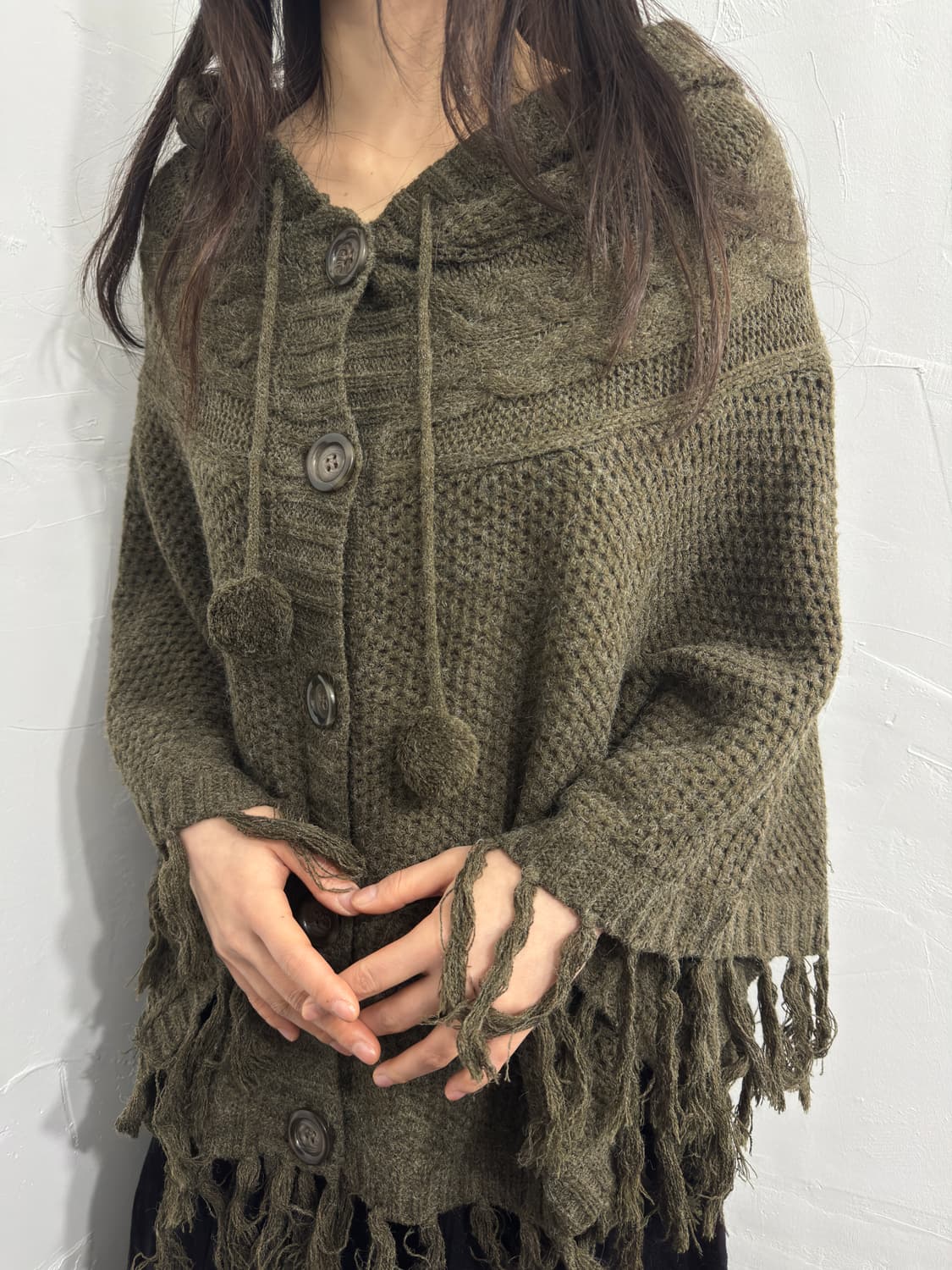 sorridere hood knit cape 상품이미지4