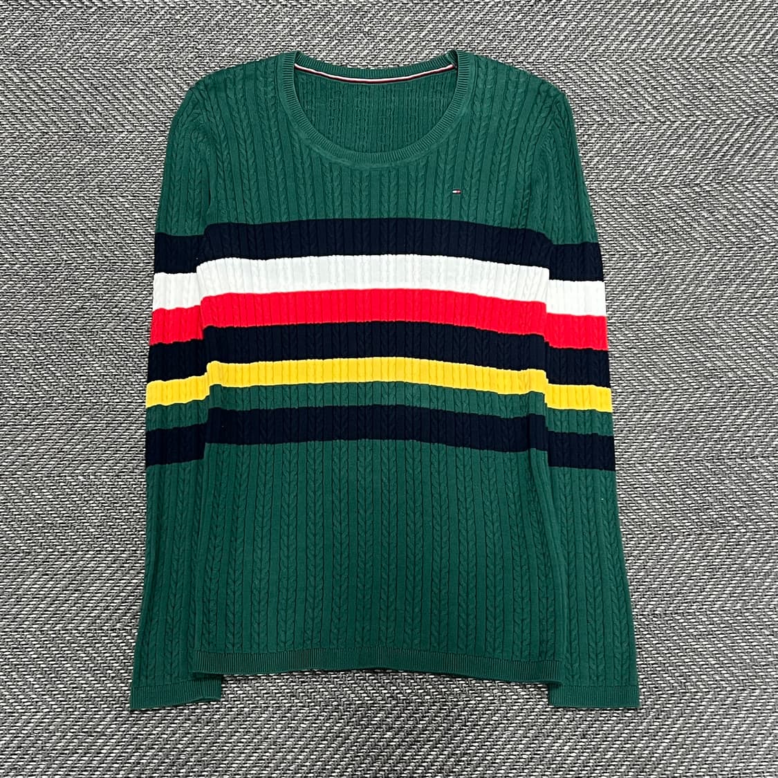 타미힐피거 스트라이프 배색니트 v1046 상품이미지1