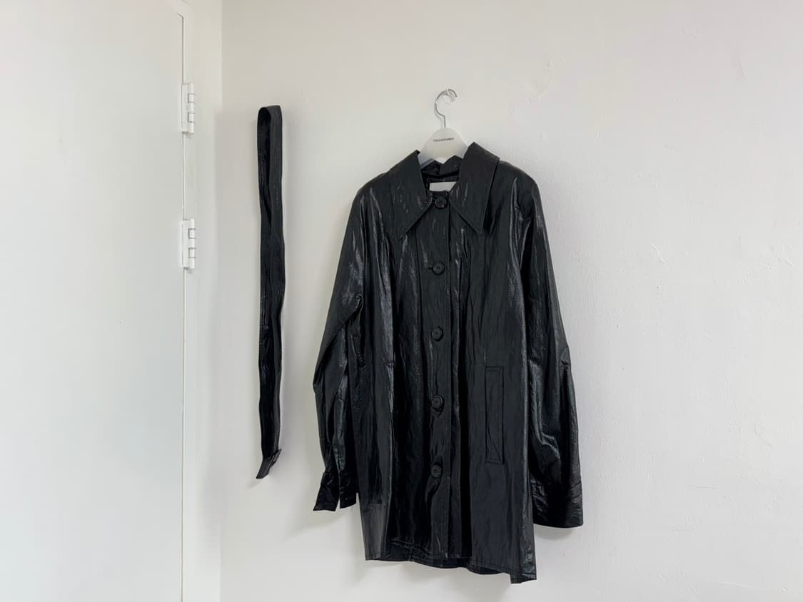 Leather Half Trench [ Black ] 상품이미지3