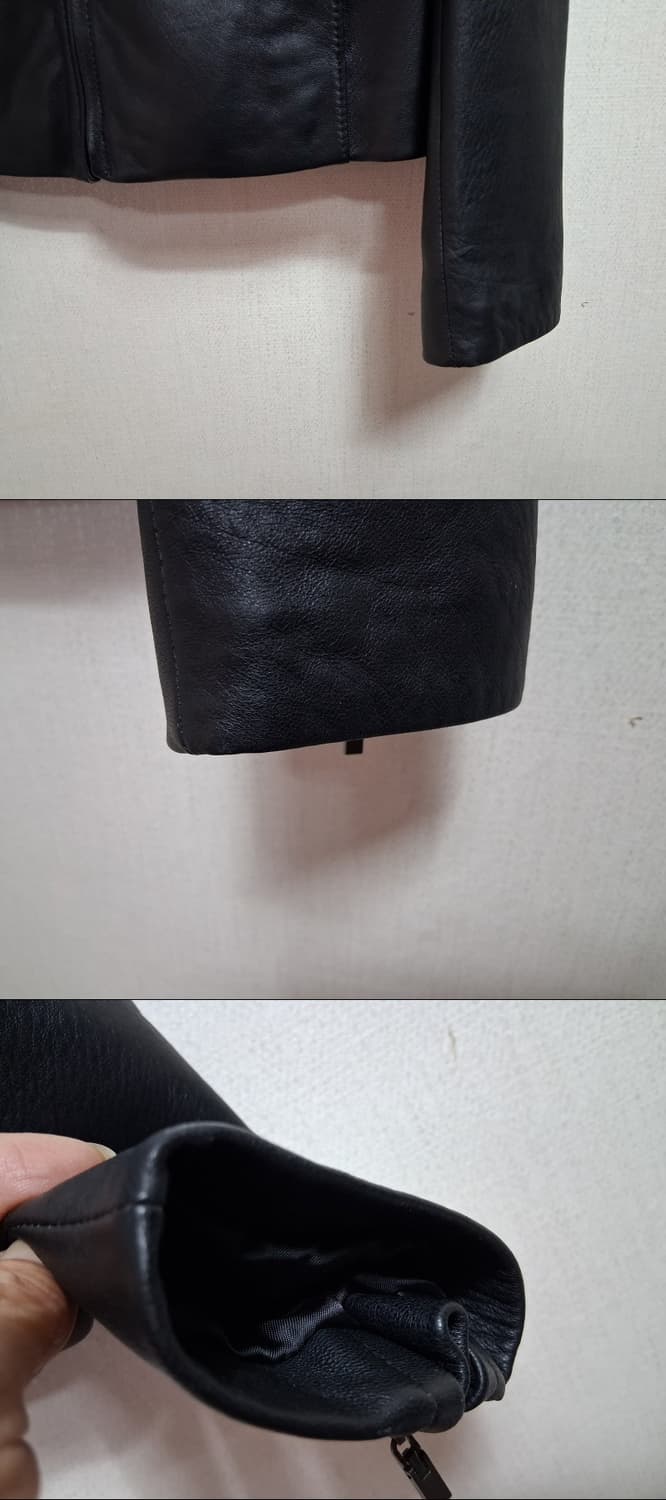 이탈리아 양가죽 여성  양가죽검정집업쟈켓 XS적당 44반 허리 25 26 상품이미지6