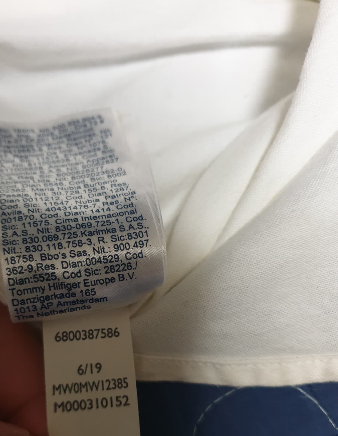 타미힐피거 슬림핏 스몰로고 옥스퍼드 셔츠 화이트 (L) 상품이미지3