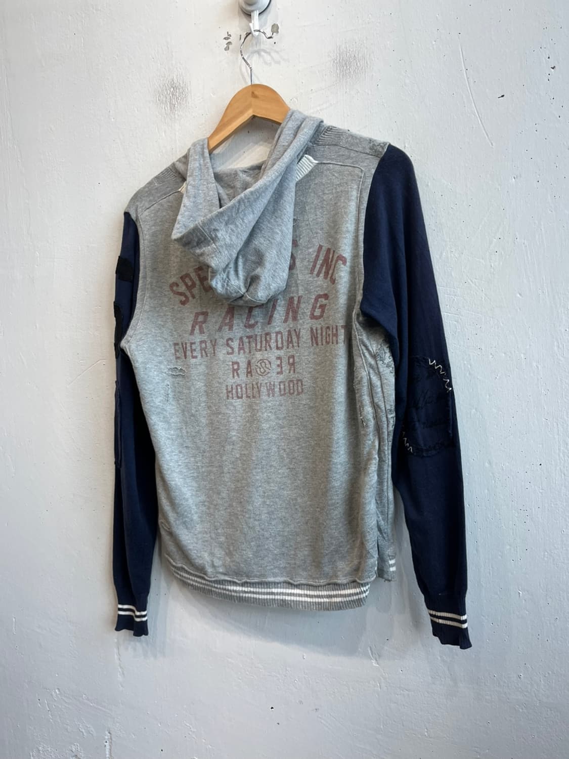 RARE 데미지 엘보패치 후드집업  상품이미지2