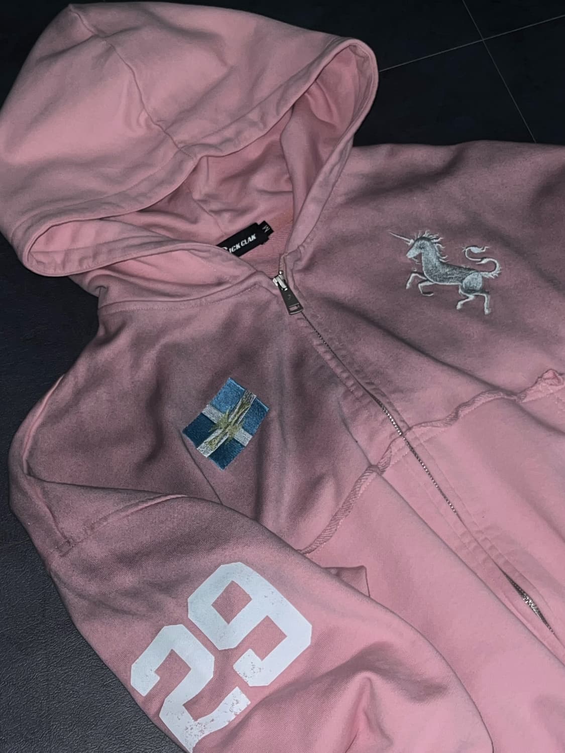 중국브랜드 klick clak 후드집업 *더티핑크 상품이미지2