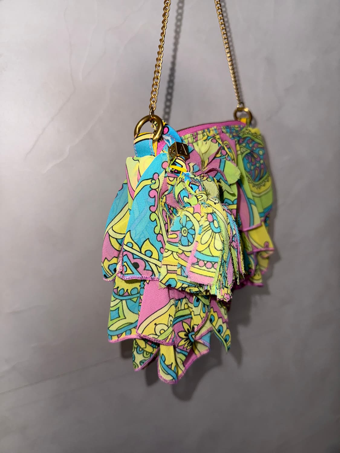 GAP pink lemon ethnic paisley ruffle 숄더백 상품이미지3