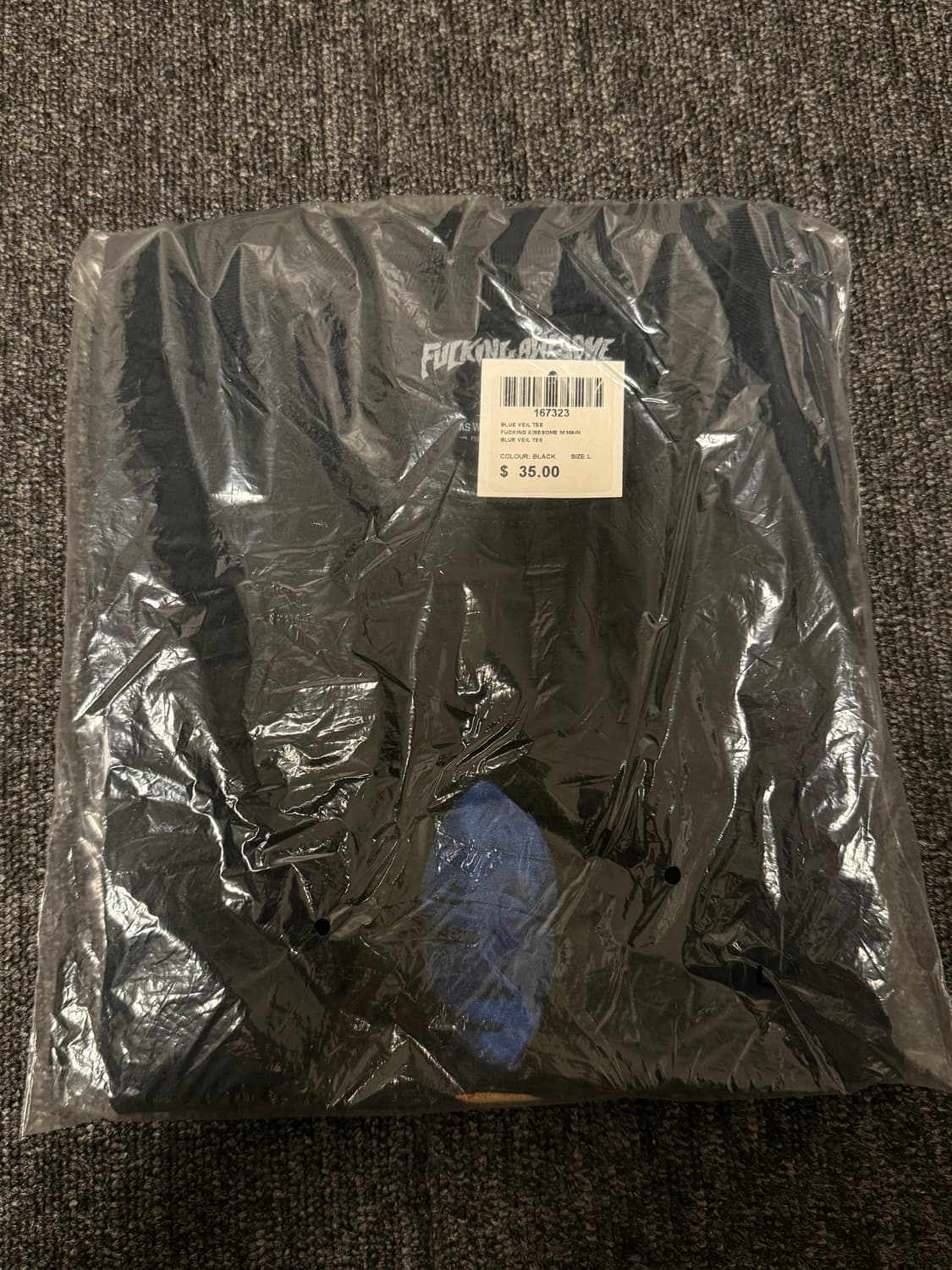 [L] 퍼킹어썸 블루베일 반팔티 블랙 상품이미지2