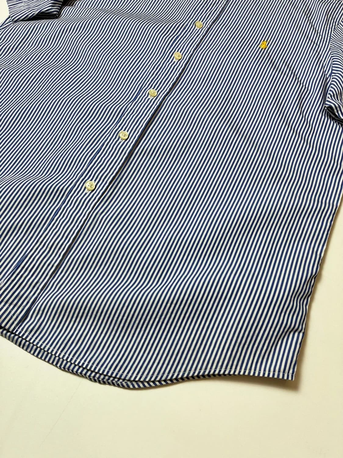 폴로 랄프로렌 옐로우 포니 스트라이프 반팔 셔츠 PN9669 상품이미지4