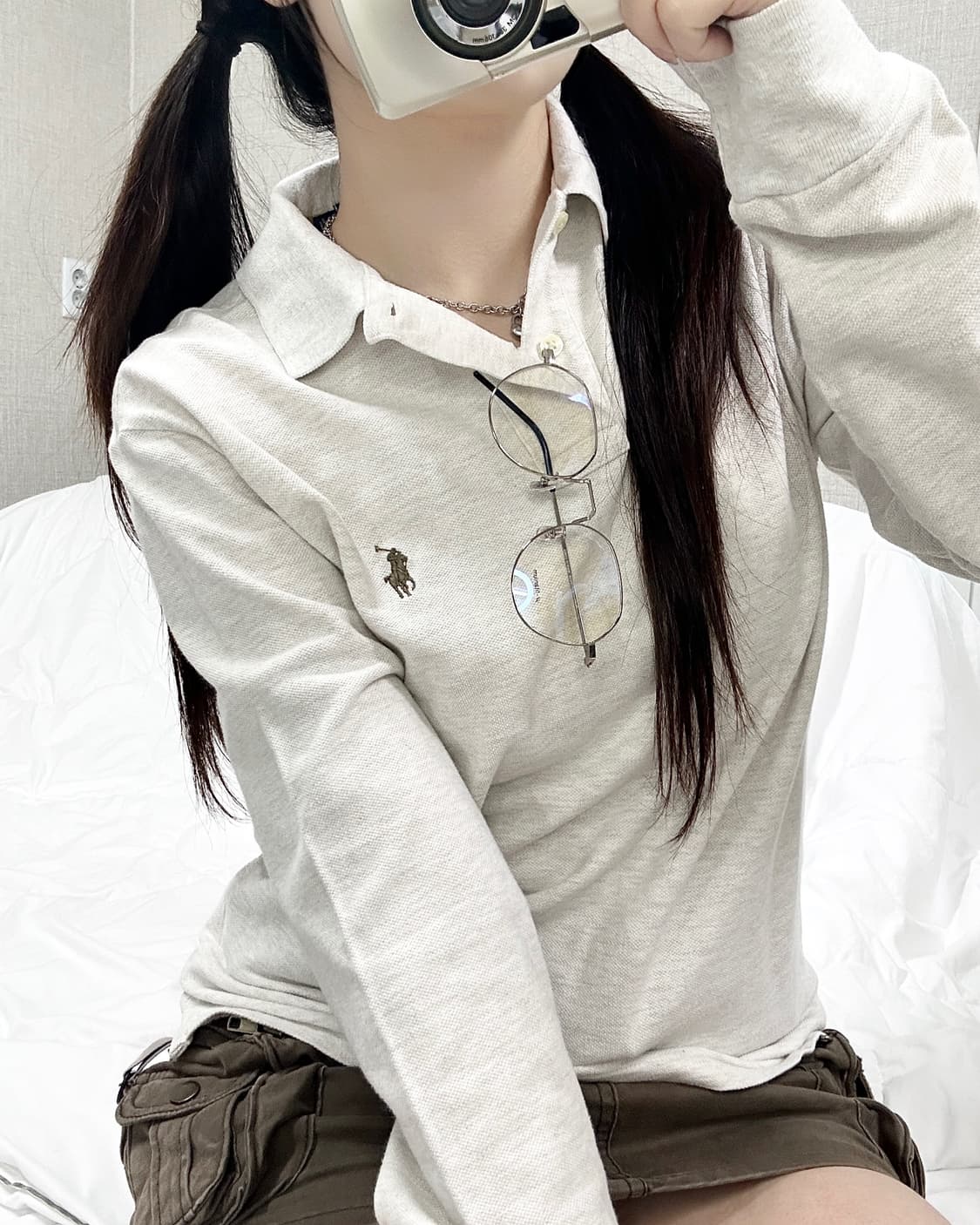 폴로 신형 브라운포니 오트밀 카라넥 롱슬리브 상품이미지1