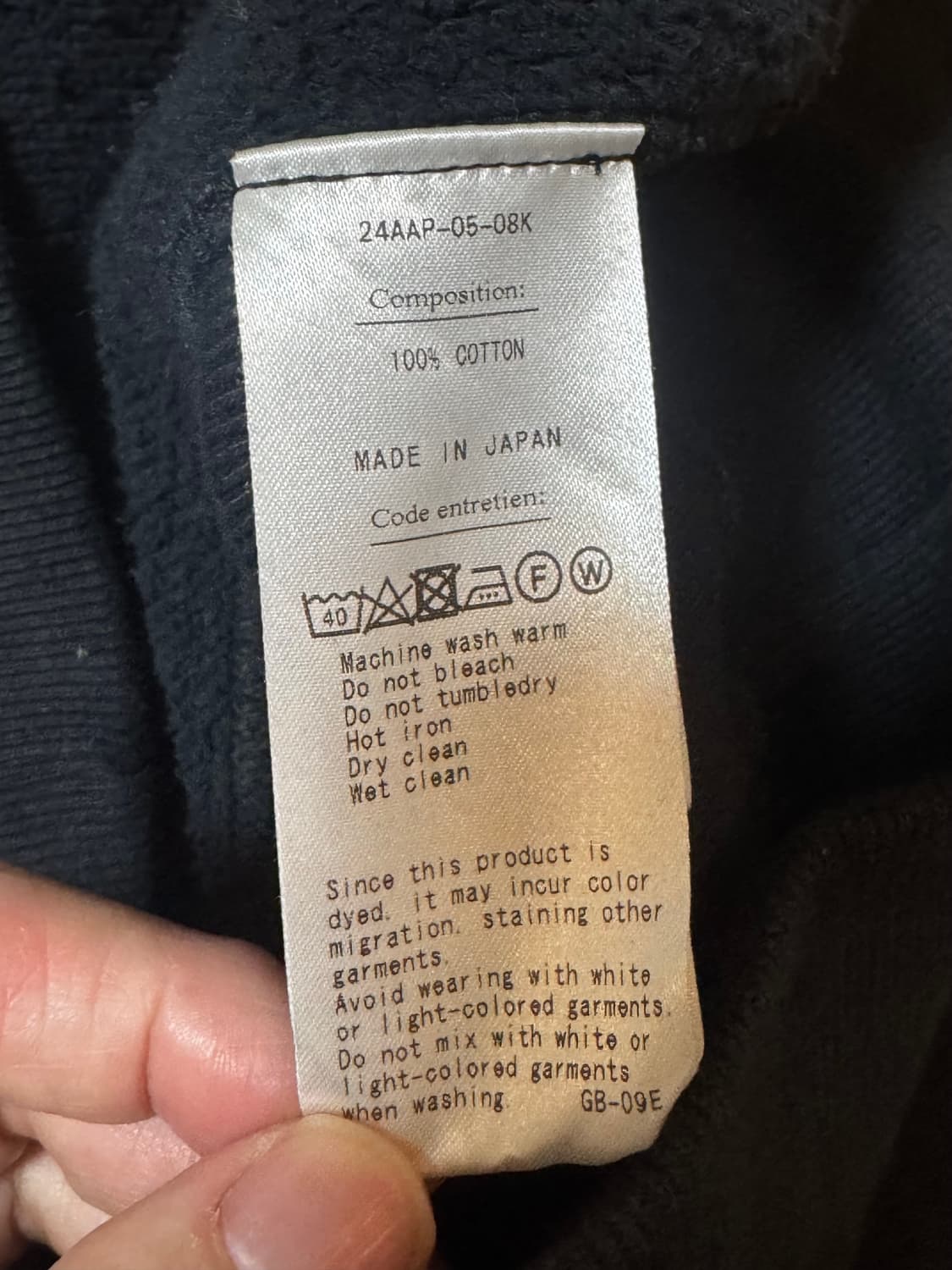 아프레쎄 빈티지 하프집업 스웨트셔츠 블랙 3 상품이미지4