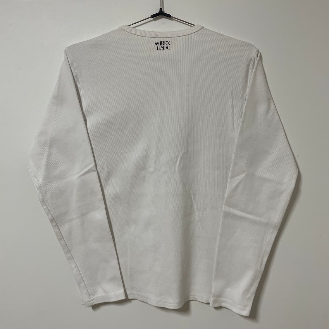 AVIREX WHITE RIBBED KNIT LONG SLEEVE 상품이미지8