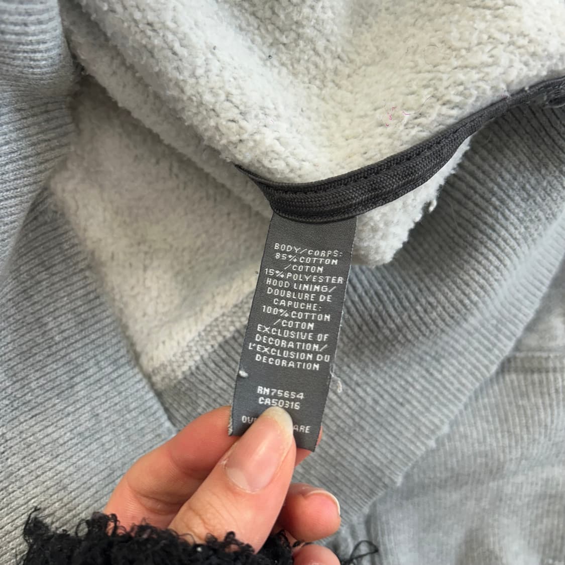 Abercrombie 아베크롬비 스펠아웃로고 그레이 후드집업 상품이미지6